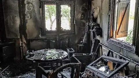 Interior de la casa afectada Interior de la casa afectada