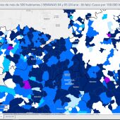 Mapa de incidencia del coronavirus en las provincias de CLM