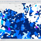 Mapa de incidencia del coronavirus en las provincias de CLM Mapa de incidencia del coronavirus en las provincias de CLM
