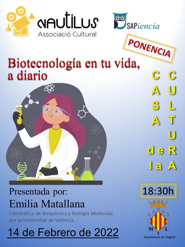 Nautilus y Sapiencia celebran el Día Internacional de la Mujer y la Niña en la Ciencia con una conferencia sobre la biotecnología Nautilus y Sapiencia celebran el Día Internacional de la Mujer y la Niña en la Ciencia con una conferencia sobre la biotecnología