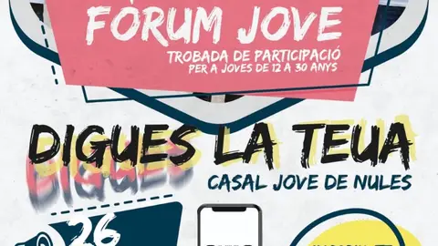 Nules organiza este mes de febrero un foro juvenil dedicado a menores de 30 años Nules organiza este mes de febrero un foro juvenil dedicado a menores de 30 años