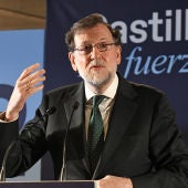 El expresidente del Gobierno, Mariano Rajoy, durante un acto de las elecciones de Castilla y León