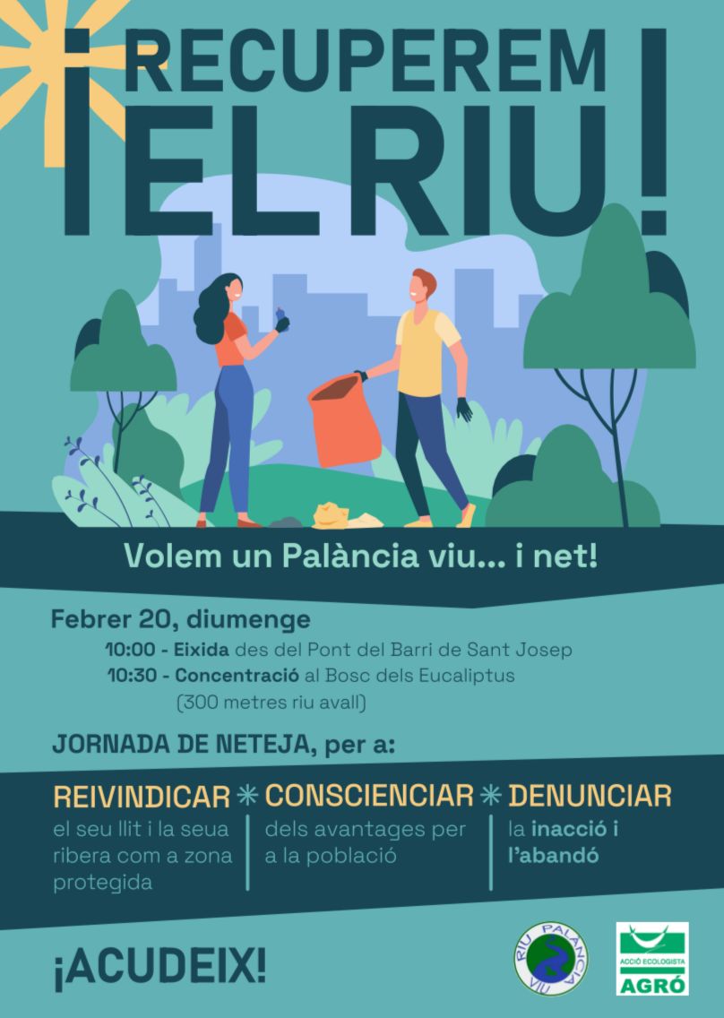 Acció Ecologista Agró convoca una jornada para reivindicar la ribera del Rio Palancia Acció Ecologista Agró convoca una jornada para reivindicar la ribera del Rio Palancia