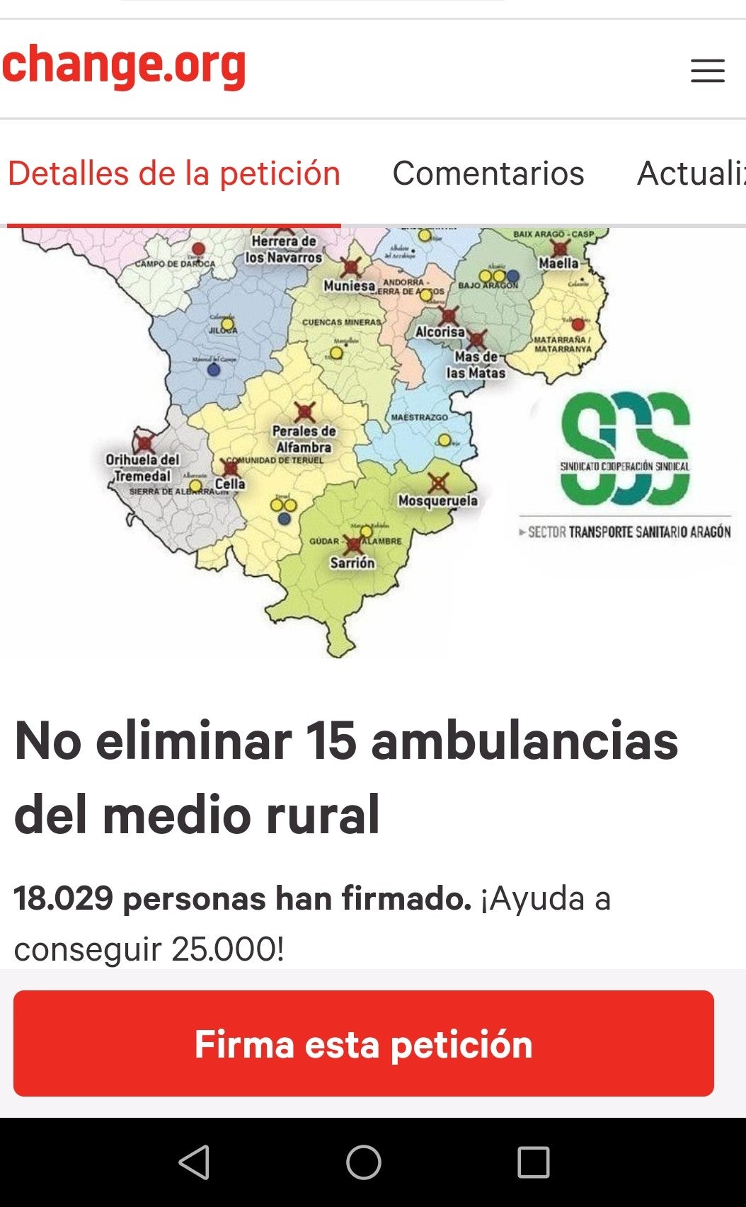 Denuncian la supresión de 8 ambulancias en Teruel Denuncian la supresión de 8 ambulancias en Teruel