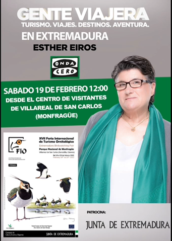 Gente Viajera ofrecerá un programa en directo desde la Feria de Turismo Ornitológico Gente Viajera ofrecerá un programa en directo desde la Feria de Turismo Ornitológico