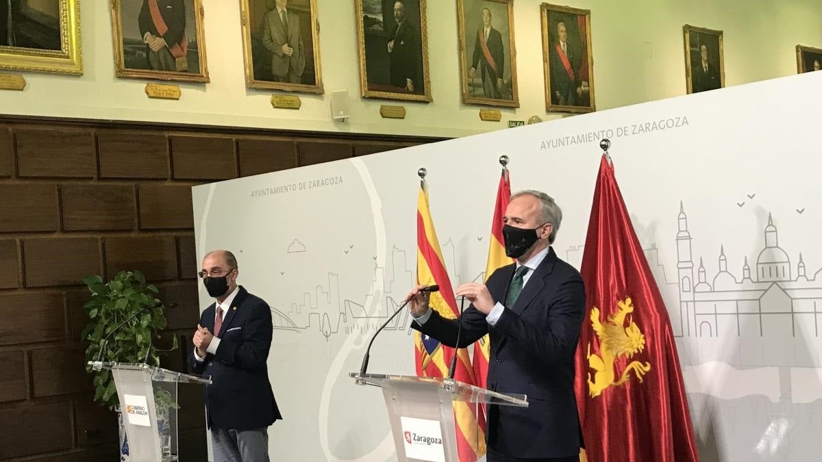Lambán y Azcón buscarán acuerdos en los grandes proyectos Lambán y Azcón buscarán acuerdos en los grandes proyectos