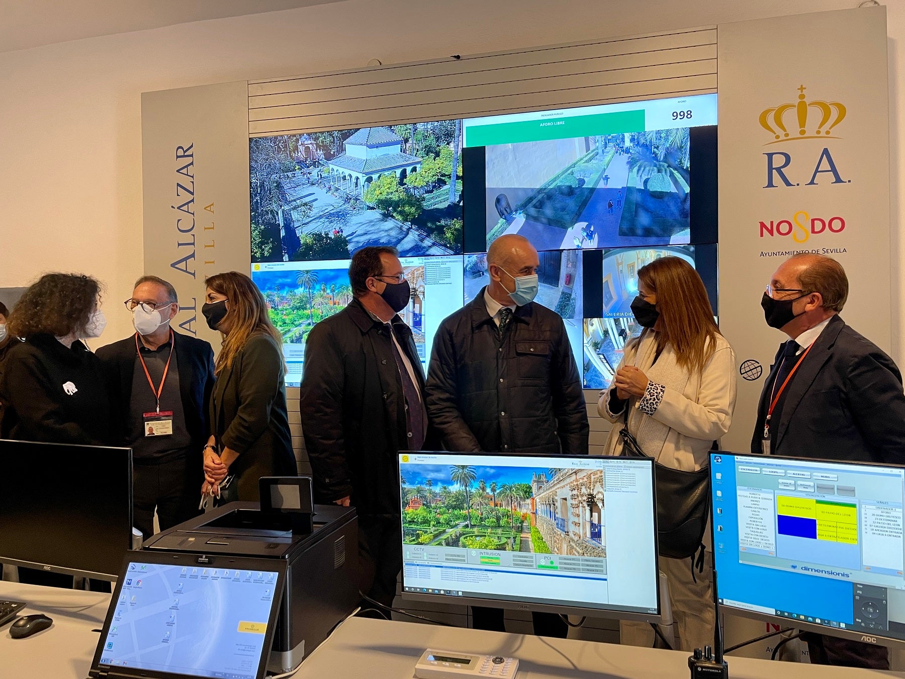 El Alcázar de Sevilla tiene ya su primer centro de control con la tecnología más moderna El Alcázar de Sevilla tiene ya su primer centro de control con la tecnología más moderna