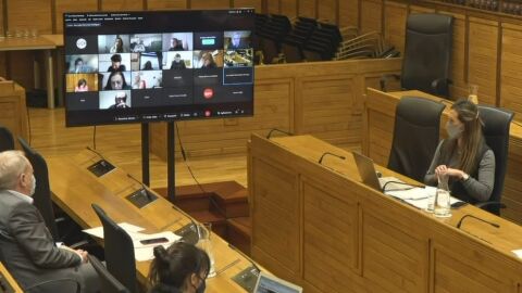 Pleno semipresencial en el Ayuntamiento de Gij&oacute;n