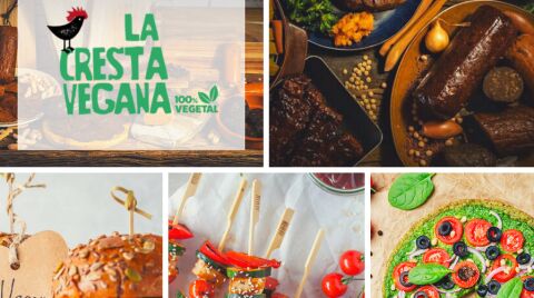 Alimentos veganos con apariencia de carne o pescado