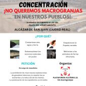 Concentración contra las macrogranjas en Alcázar de San Juan