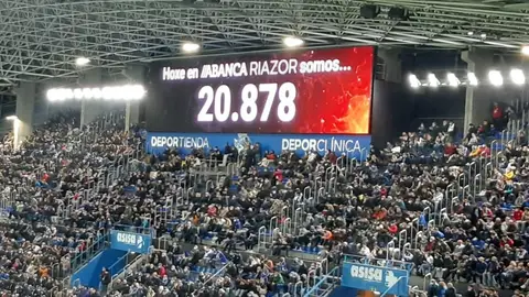 Estadio de Riazor 20.878 espectadores en el Dépor-Racing de Santander