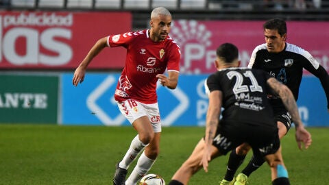 Pablo Ganet, jugador del Real Murcia contra el Mar Menor