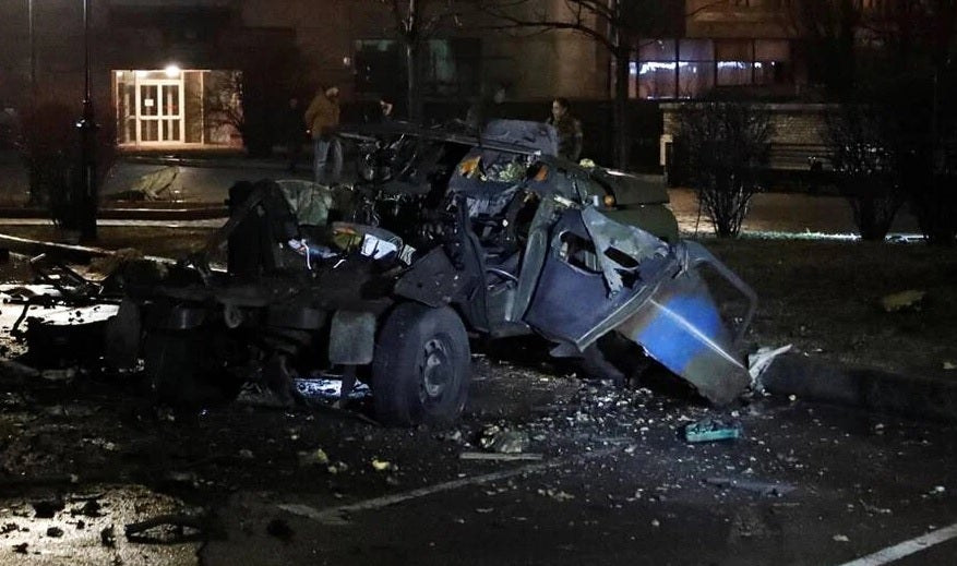 Un coche bomba explota junto a la sede del Gobierno de Donetsk Un coche bomba explota junto a la sede del Gobierno de Donetsk