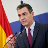 El presidente del Gobierno, Pedro Sánchez, durante una rueda de prensa en una imagen de archivo
