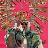 La comparsa Osadía recrea la fisonomía de una Virgen en su puesta en escena     