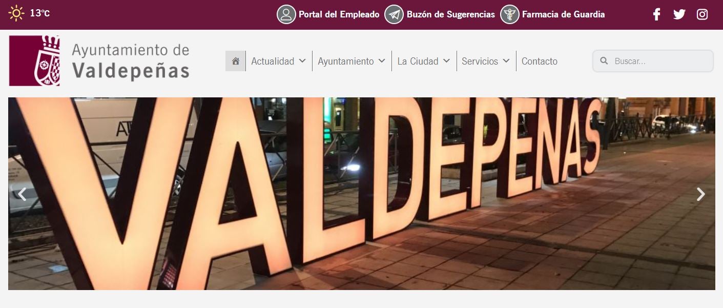Ya está operativa la nueva página web del Ayuntamiento de Valdepeñas Ya está operativa la nueva página web del Ayuntamiento de Valdepeñas