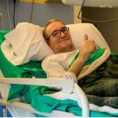 Una imagen de Mariano durante su ingreso en el hospital.