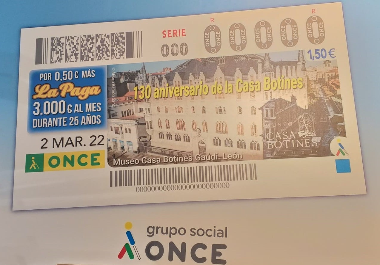 Casa Botines será imagen del cupón de la ONCE Casa Botines será imagen del cupón de la ONCE