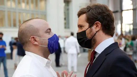 Pablo Casado y el exasesor de los populares en el Ayuntamiento de Madrid, Ángel Carromero, en una imagen de archivo. Pablo Casado y el exasesor de los populares en el Ayuntamiento de Madrid, Ángel Carromero, en una imagen de archivo.
