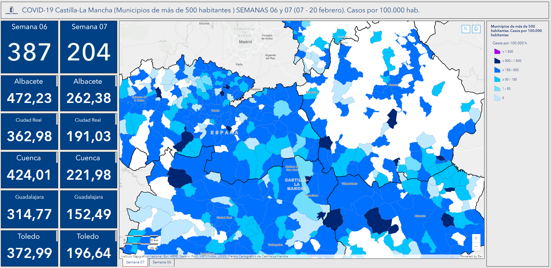 Disminuye casi a la mitad los contagios por covid en la provincia de Ciudad Real Disminuye casi a la mitad los contagios por covid en la provincia de Ciudad Real