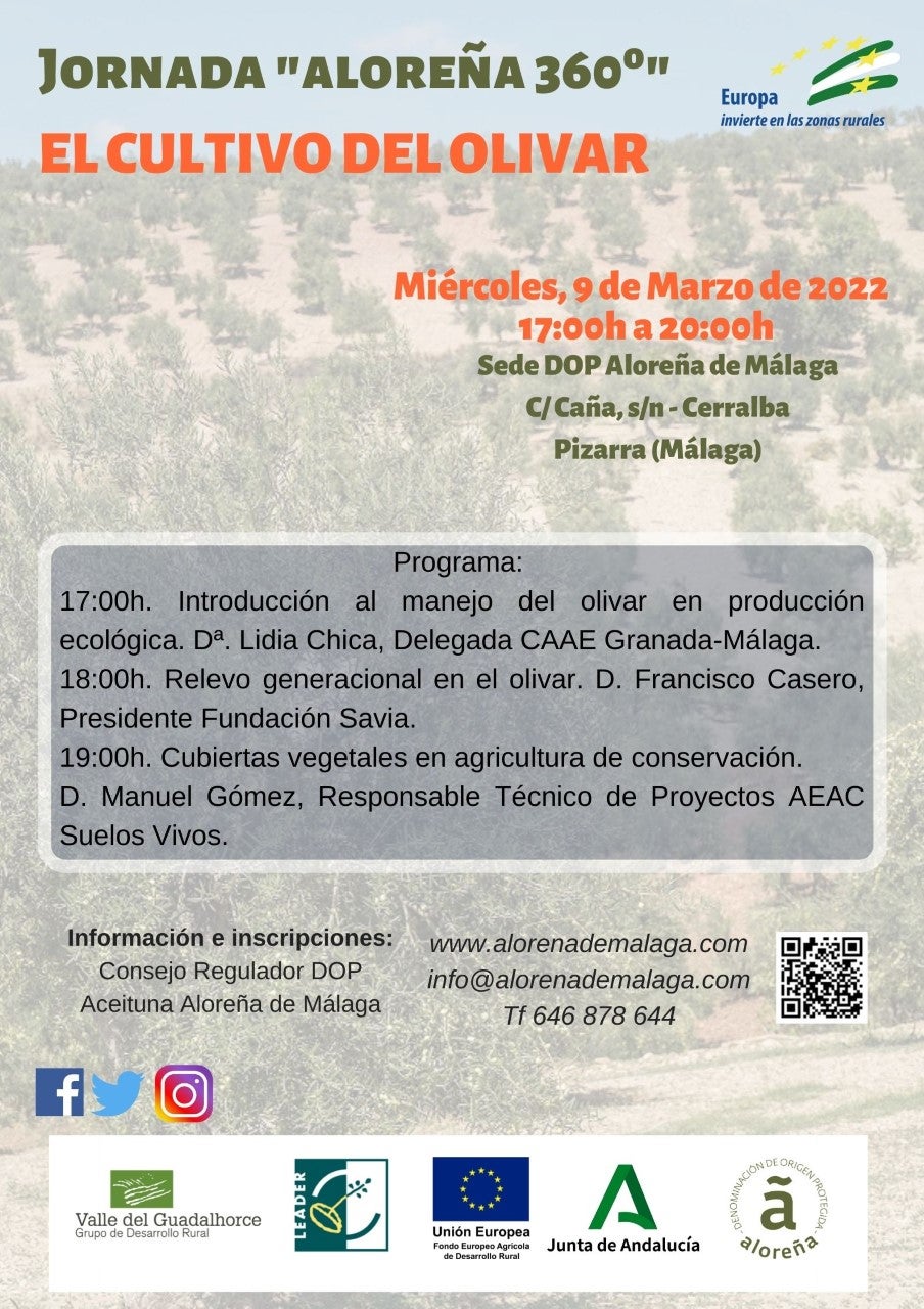 El Consejo Regulador de la DOP Aceituna Aloreña organiza las II Jornadas "Cultivo del Olivar" El Consejo Regulador de la DOP Aceituna Aloreña organiza las II Jornadas "Cultivo del Olivar"