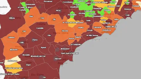 El mapa de incidencia va tomando otro color El mapa de incidencia va tomando otro color