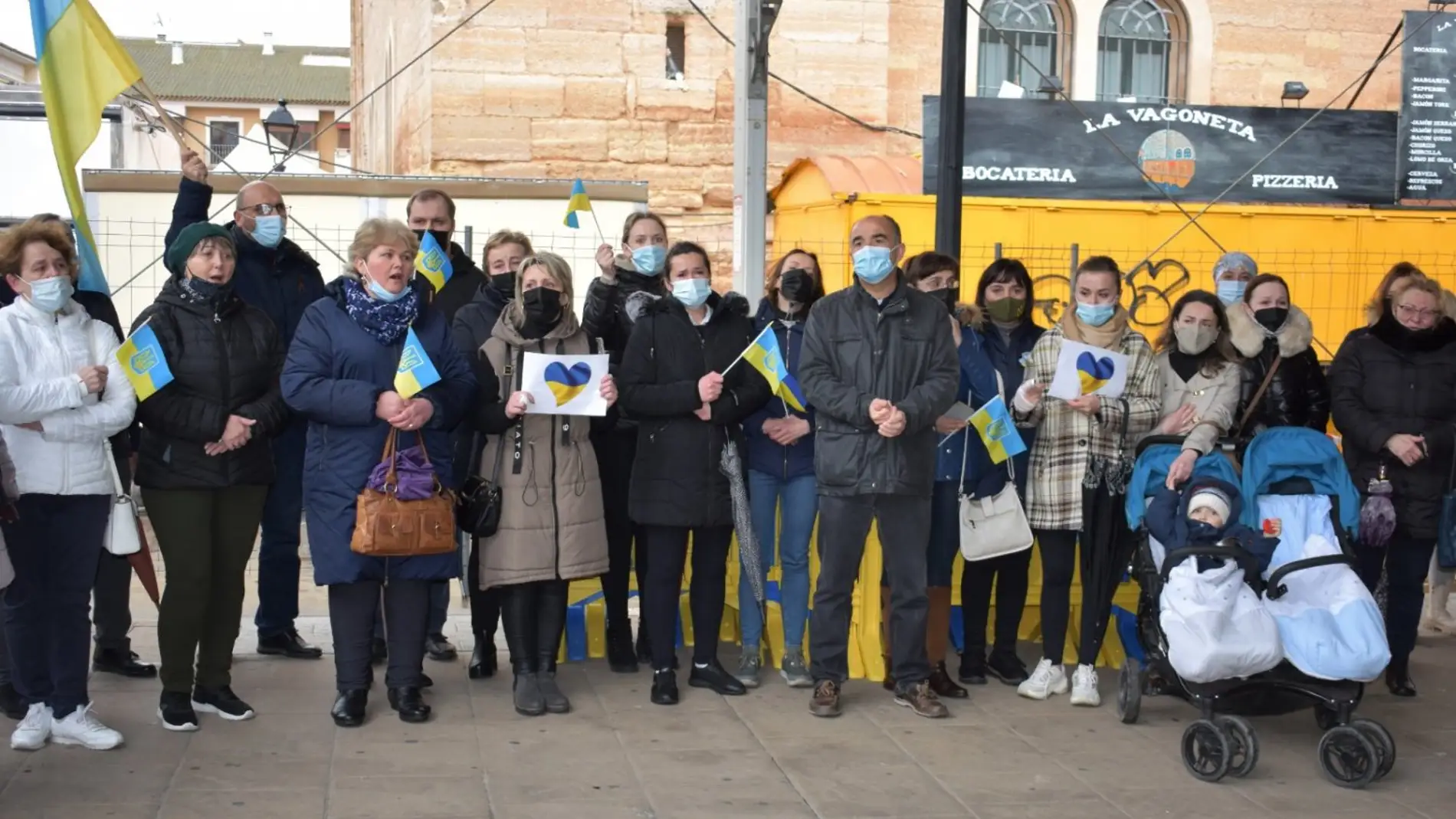 Concentración y recogida de ayuda para Ucrania desde Villarrobledo