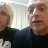 Svetlana Kamaz y Luis Delgado, durante una videollamada con Antena 3 TV. Svetlana Kamaz y Luis Delgado, durante una videollamada con Antena 3 TV.