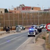 Imagen de archivo de un tramo de la valla fronteriza de Melilla.