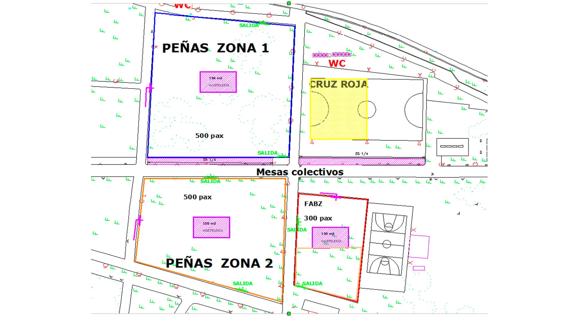 Los colectivos vecinales y las peñas instalarán tres barras acotadas Los colectivos vecinales y las peñas instalarán tres barras acotadas