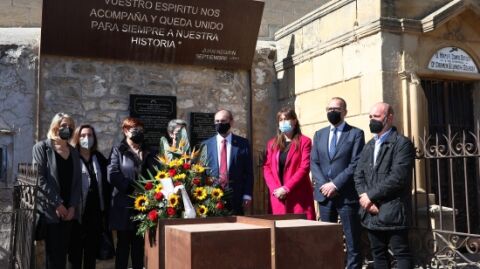 El presidente aragon&eacute;s, Javier Lamb&aacute;n, en el acto celebrado en Caspe