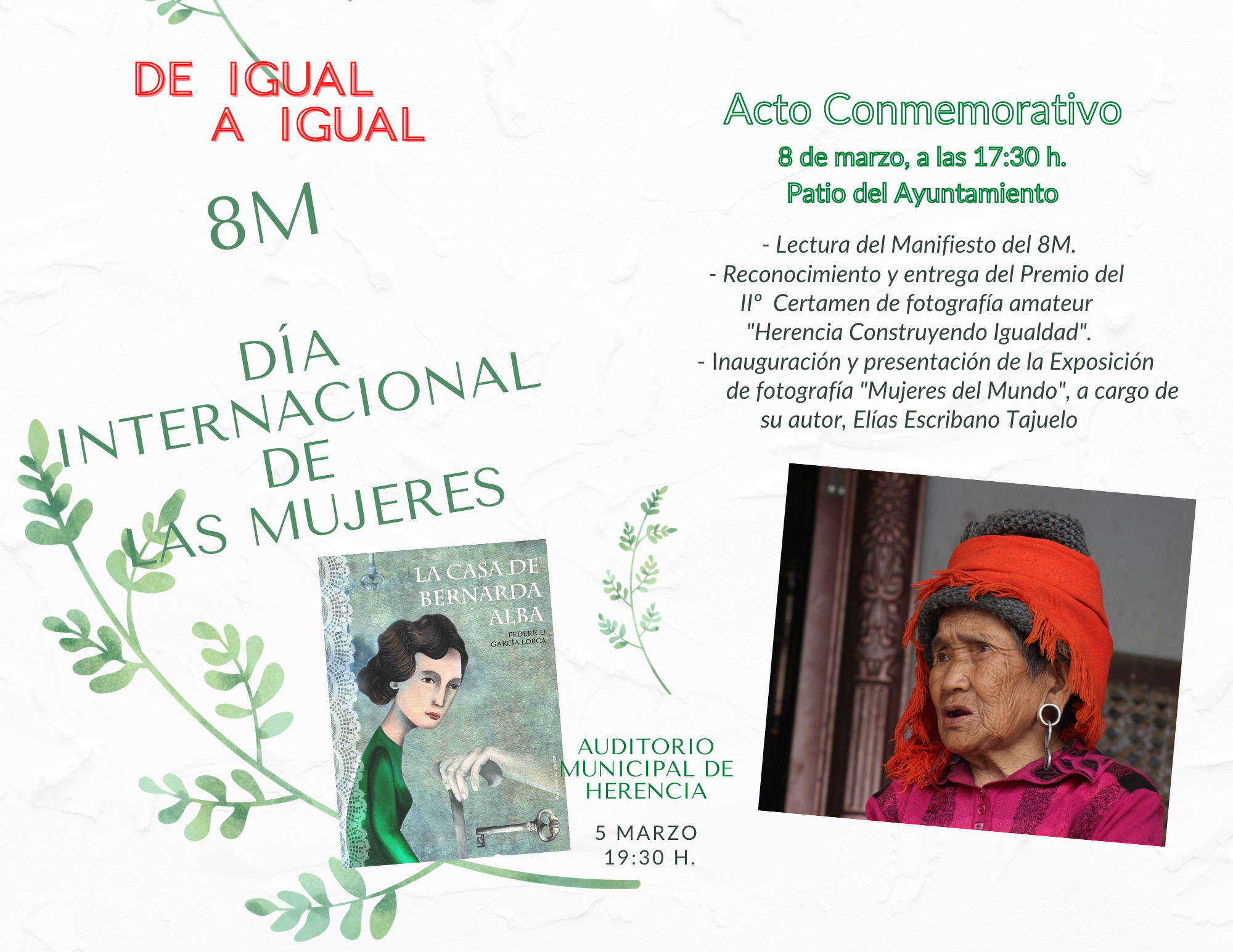 Herencia publica la programación de actos con motivo del Día de la Mujer Herencia publica la programación de actos con motivo del Día de la Mujer