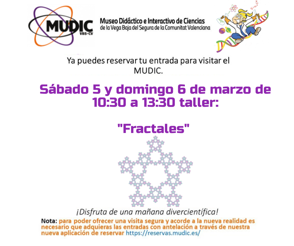 Rosa Martínez, directora proyectos de ciencias, talleres de fractales Rosa Martínez, directora proyectos de ciencias, talleres de fractales