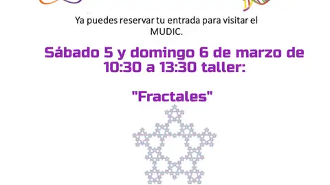 Rosa Martínez, directora proyectos de ciencias, talleres de fractales mudic