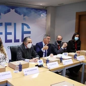 Javier Cepedano y miembros de la Junta Directiva de la FELE Javier Cepedano y miembros de la Junta Directiva de la FELE