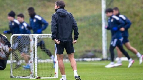 Jos&eacute; &Aacute;ngel Ziganda, durante un ensayo del equipo