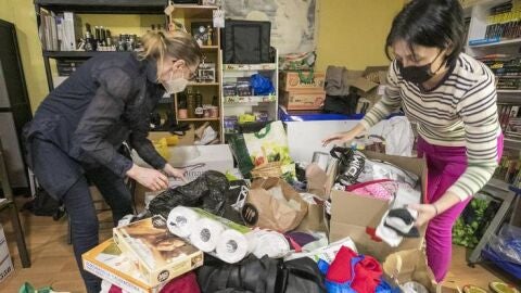 Recogida ayuda humanitaria en Zaragoza