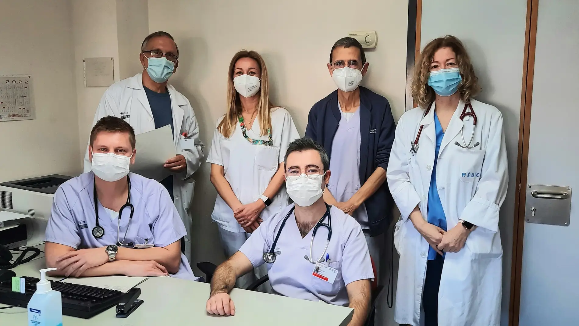 El equipo de Medicina Interna del Hospital que atiende los casos de Covid persistente