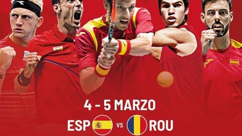 Cartel para anunciar los abonos para la Copa Davis.