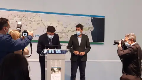 Luis Barcala y Carlos Mazón hoy en un acto celebrado en la Diputación Luis Barcala y Carlos Mazón hoy en un acto celebrado en la Diputación