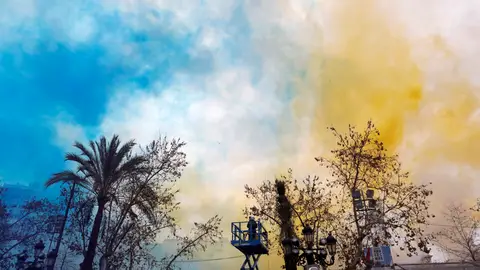 La quinta mascletà de las Fallas se convierte en homenaje al pueblo ucraniano EFE