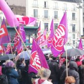 Los sindicatos se han concentrado en la plaza de España de Zaragoza