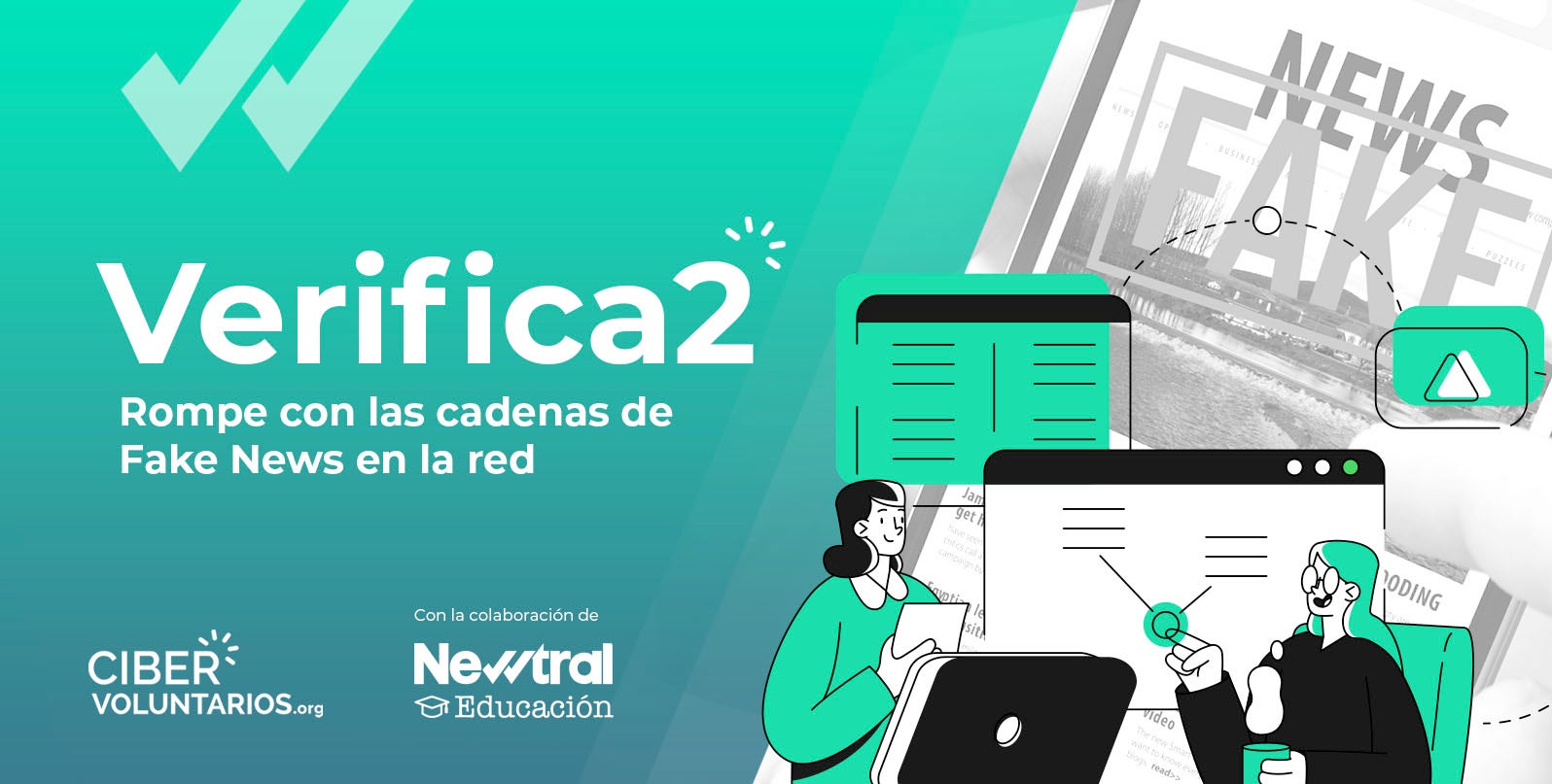 La Fundación Cibervoluntarios y Newtral lucharán en Cádiz contra los bulos con el taller 'Verifica2' La Fundación Cibervoluntarios y Newtral lucharán en Cádiz contra los bulos con el taller 'Verifica2'