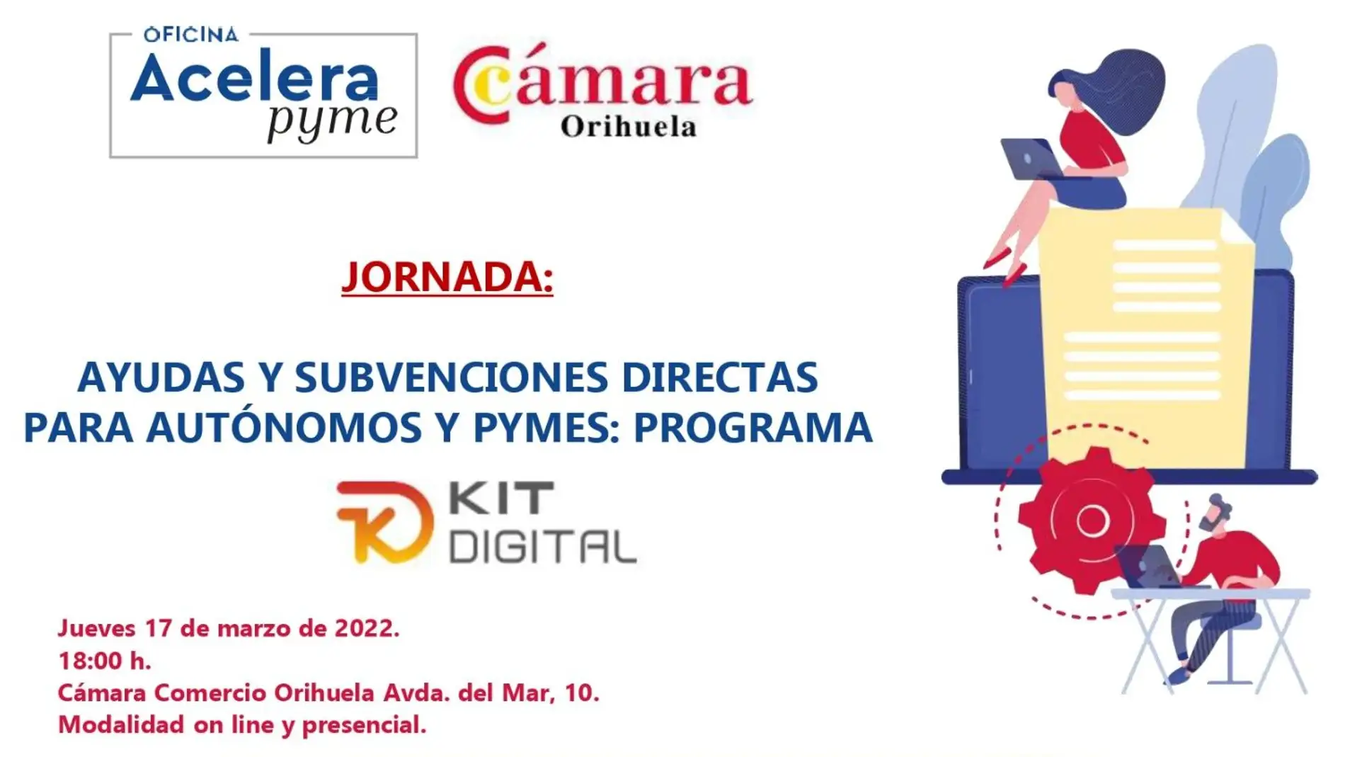 Cámara Orihuela organiza una jornada para informar a las empresas de las ayudas del programa Kit Digital 