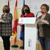 Guadalupe Martín y Carmen Olmedo durante la rueda de prensa Guadalupe Martín y Carmen Olmedo durante la rueda de prensa