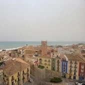 panoramica la vila joiosa muy nuboso niebla panoramica la vila joiosa muy nuboso niebla