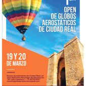 Cartel de la competición de globos aerostáticos en Ciudad Real