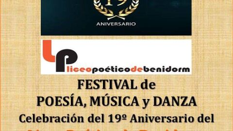 El Liceo Poético de Benidorm cumple diecinueve años. El Liceo Poético de Benidorm cumple diecinueve años.