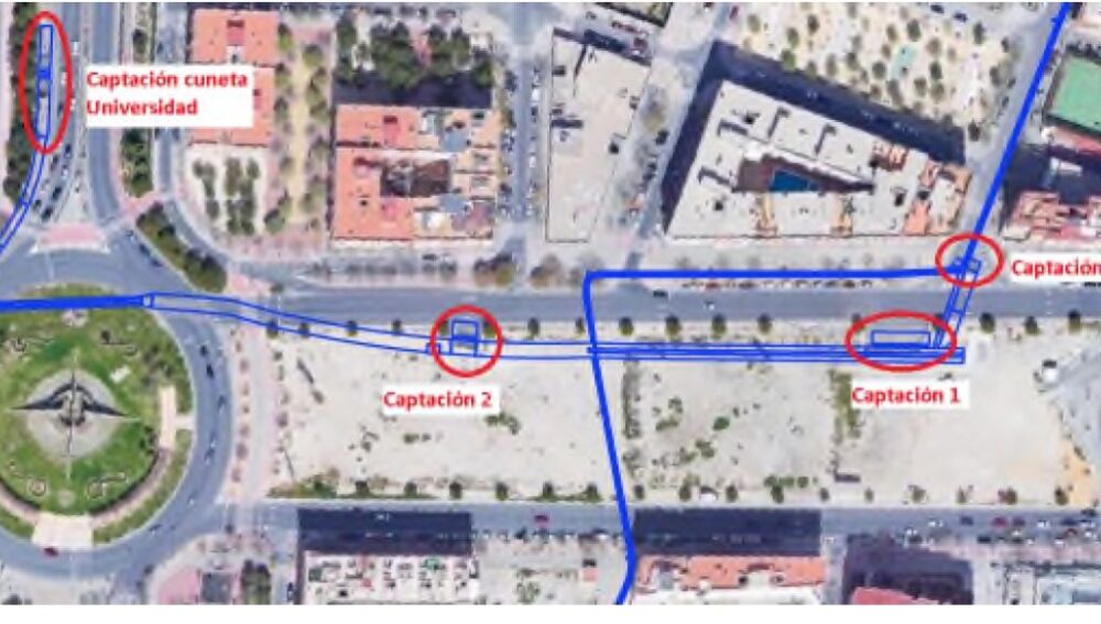 Plano aéreo del proyecto en la Vía Parque 