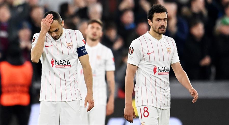 El Sevilla naufraga ante el West Ham y se queda sin Europa League El Sevilla naufraga ante el West Ham y se queda sin Europa League